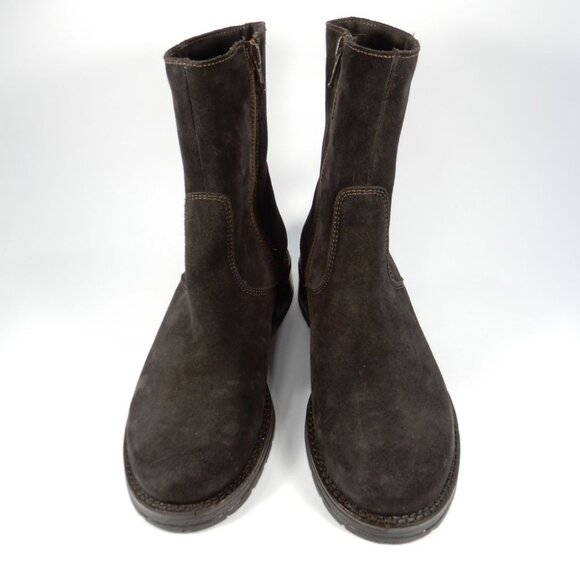 LA CANADIENNE Corey Buckle Bootie Boots Size 6 Waterproof Suede Brown NEW $525 - Picture 4 of 14